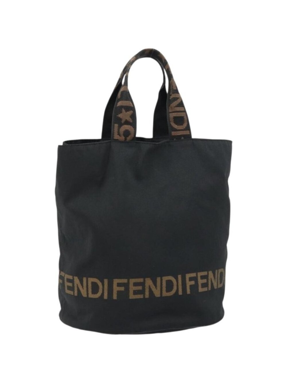 FENDI Tote Bag Black Silver